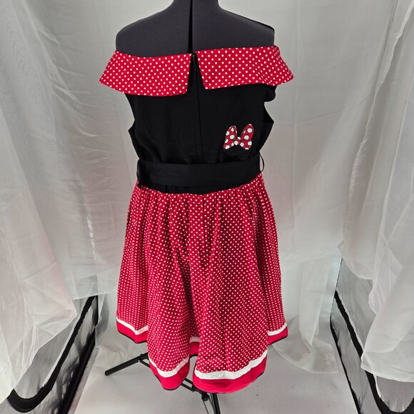 629-11 NEW Disney Dress Shop Minne Mouse off shoulder retro dress Size 2X NWT - Picture 5 of 15